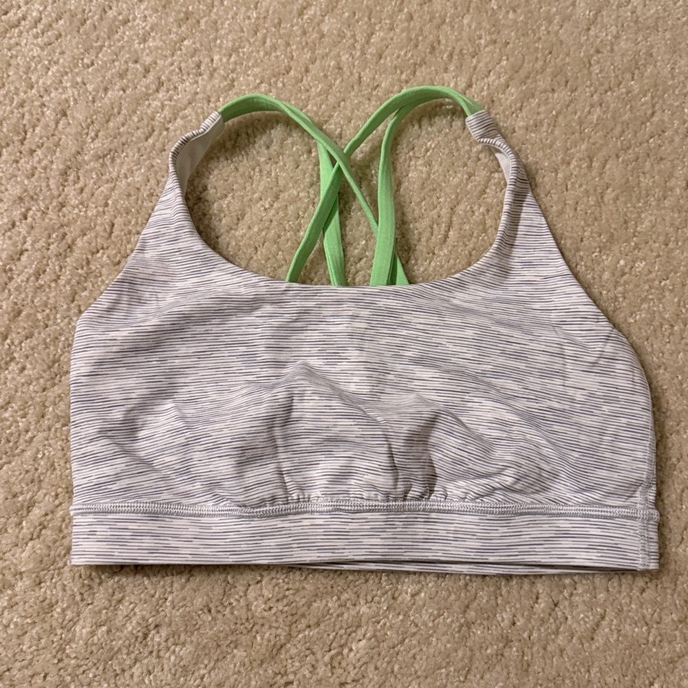 lululemon Wee are from Space Nimbus Battleship Energy Sports Bra green 6